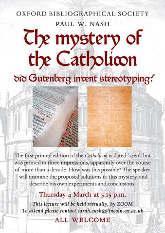 Association Of European Printing Museums The Mystery Of The Catholicon Did Gutenberg Invent Stereotyping