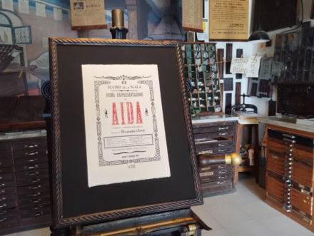 a celebratory poster for the premiere of Giuseppe Verdi's opera Aida